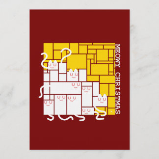 Fröhliche Weihnachten Quadrat Katzen Einladung