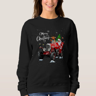 Fröhliche Weihnachten Rentierfarm Weihnachtsmann f Sweatshirt