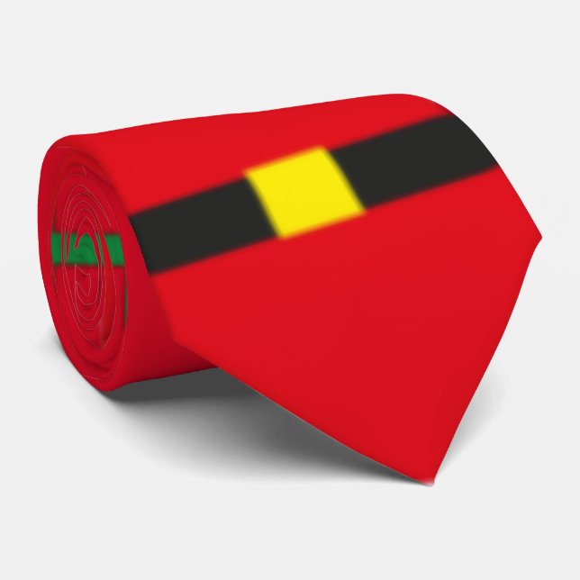 Fröhliche Weihnachten Rot-Grün-Santa-Hals-Krawatte Krawatte (Gerollt)