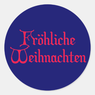 fröhliche Weihnachten Runder Aufkleber