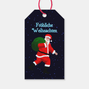 Frohliche Weihnachten - Santa Claus Geschenkanhänger