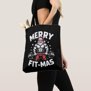 Fröhliche Weihnachten Santa Gewichtheben Fitnessst