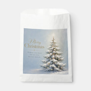 Fröhliche Weihnachten Schnee-Tanne Geschenktütchen