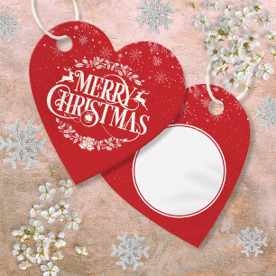 Fröhliche Weihnachten Schneeflocken Klassisch Eleg Geschenkanhänger