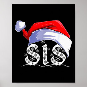 Fröhliche Weihnachten Schwester Santa Claus Xmas F Poster