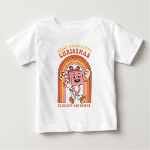 Fröhliche Weihnachten - Sei Groovy und hell Baby T-shirt