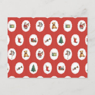 Fröhliche Weihnachten skurrile Winterferien Santa Postkarte