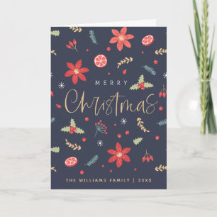 Fröhliche Weihnachten Spaß Floral