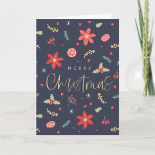 Fröhliche Weihnachten Spaß Floral