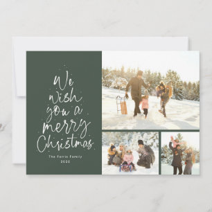 Fröhliche Weihnachten Spaß grün drei Foto Familie