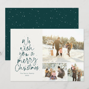 Fröhliche Weihnachten Spaß grün drei Foto Familie