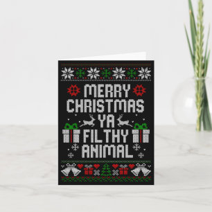 Fröhliche Weihnachten Tier Filthy Ya Xmas Pyjama L Karte