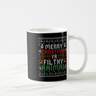 Fröhliche Weihnachten Tierisches Filthy Ya Xmas Py Kaffeetasse