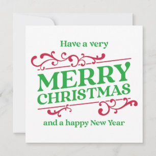 Fröhliche Weihnachten und ein glückliches neues Ja Karte