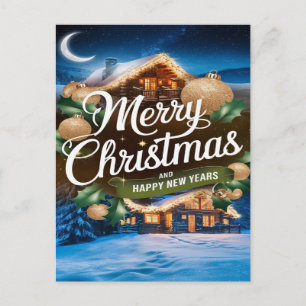 Fröhliche Weihnachten und glückliche neue Jahre Postkarte