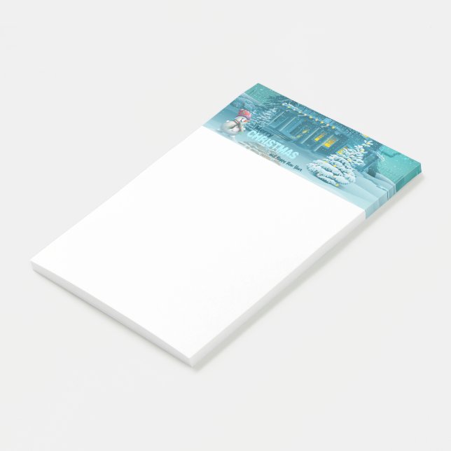 Fröhliche Weihnachten und glückliche Neujahrsnachr Post-it Klebezettel (angewinkelt)