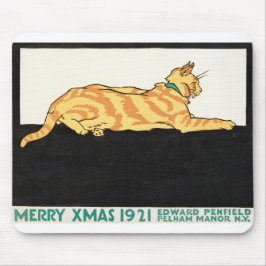 Fröhliche Weihnachten und Katze von Edward Penfiel Mousepad