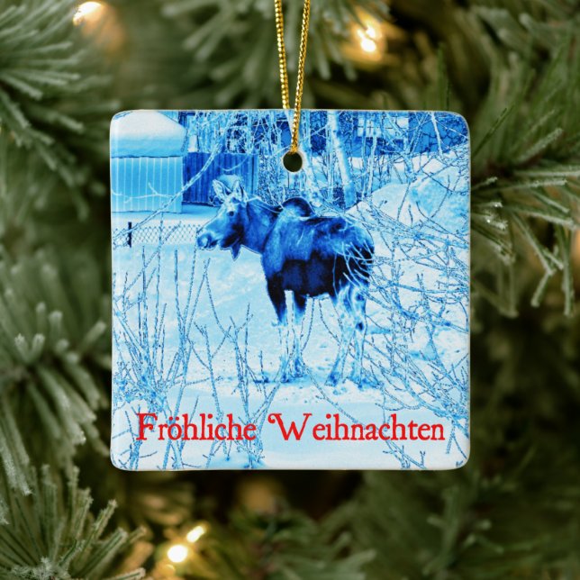 Frohliche Weihnachten - Urban Moose Keramikornament (Baum)