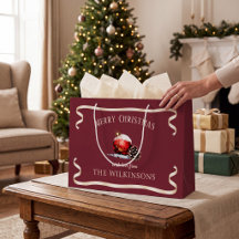 Fröhliche Weihnachten Verzierte Rote Kugel Tannenz