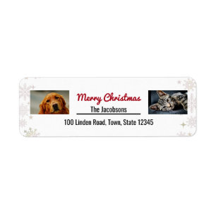 Fröhliche Weihnachten Vintage Hund Katze Haustier
