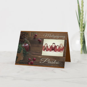 Fröhliche Weihnachten vintage "rot und braun"