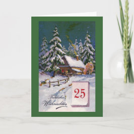 "Frohliche Weihnachten" Vintages Deutsch Feiertagskarte
