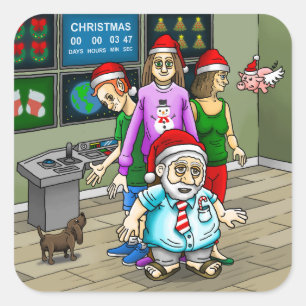 Fröhliche Weihnachten vom Sticker des Weihnachtsbü