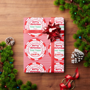 Fröhliche Weihnachten von Santa-Speziallieferung Geschenkpapier