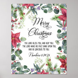Fröhliche Weihnachten, Wasserfarbene Urlaubskunst, Poster