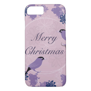 fröhliche Weihnachten, Weihnachten, Vögel, Blume,  Case-Mate iPhone Hülle