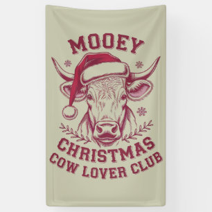 Fröhliche Weihnachten Western Cow Lover Club Xmas  Banner