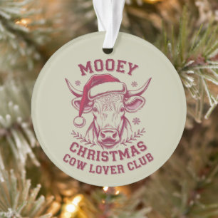 Fröhliche Weihnachten Western Cow Lover Club Xmas  Ornament