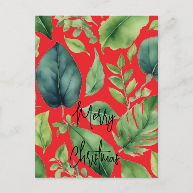 Fröhliche Weihnachts-Familie Neujahrsbotschaft Postkarte (Vorderseite)