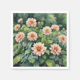 Fröhliche Weihnachts-Familie Neujahrsbotschaft Serviette