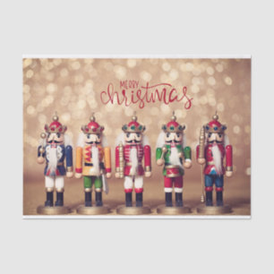 Fröhliche Weihnachts-farbige Nutcrackers Seidenpapier