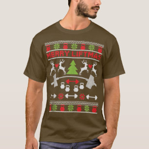 Fröhliche Weihnachts-Fitness-Workout Weihnachtsblu T-Shirt