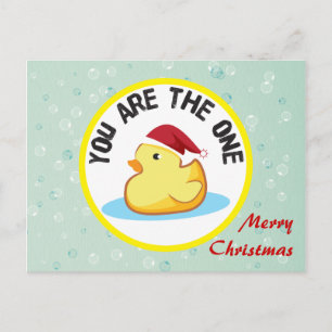 Fröhliche Weihnachts-Gelbkleber-Postkarte Feiertagspostkarte