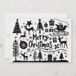 Fröhliche Weihnachts-Grafikkarte Feiertagskarte