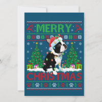 Fröhliche Weihnachts-Lighting Ugly Boston Terrier