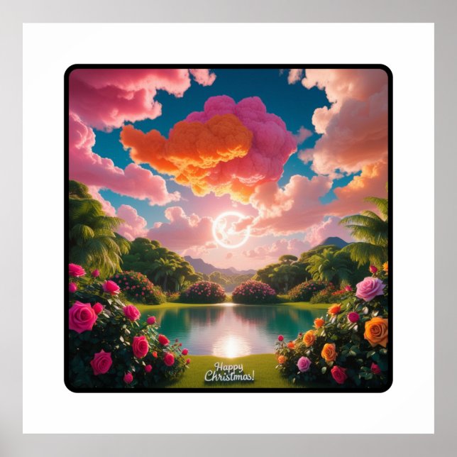 Fröhliche Weihnachtsabendtisch Inspiration Poster (Vorne)