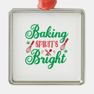 Fröhliche Weihnachtsbäckerei Ornament Aus Metall