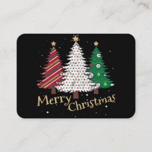 Fröhliche Weihnachtsbäume mit Holiday Plaid Gesche Visitenkarte