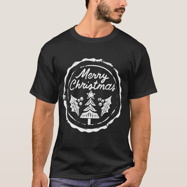 Fröhliche Weihnachtsbäume T-Shirt (Vorderseite)