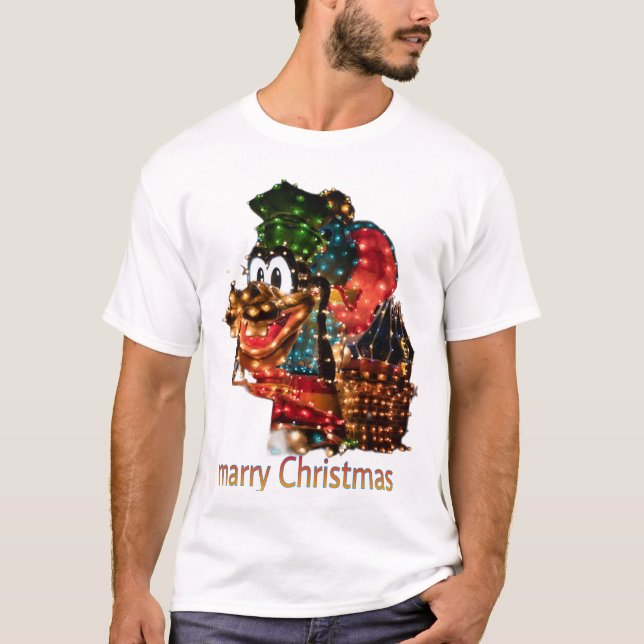 Fröhliche Weihnachtsbeleuchtung T-Shirt (Vorderseite)