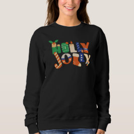 Fröhliche Weihnachtsbonbon-Buchstaben Sweatshirt