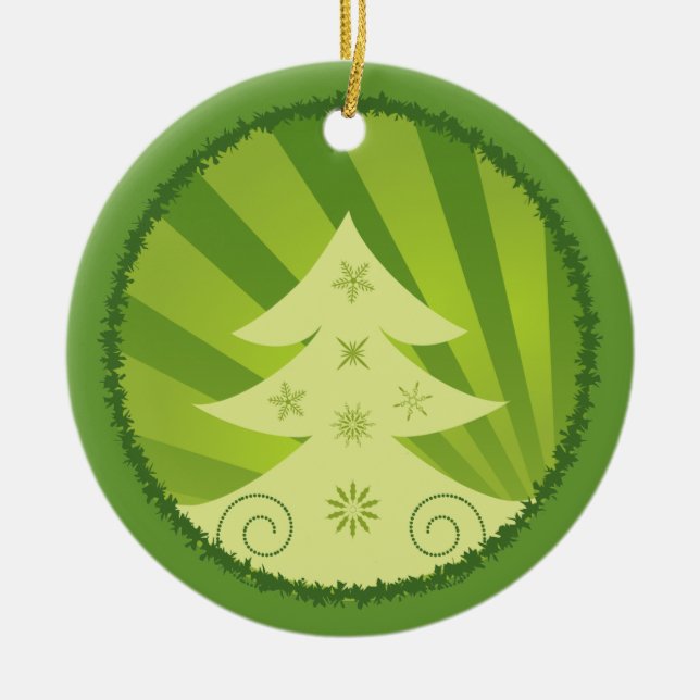 Fröhliche Weihnachtsbrauch-Verzierung Keramik Ornament (Vorne)