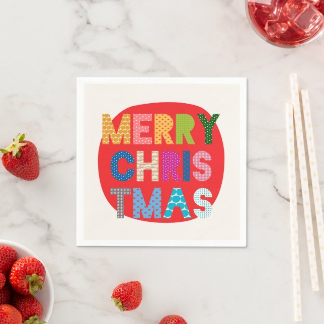 Fröhliche Weihnachtsfeier-Dekoration Serviette (Beispiel)