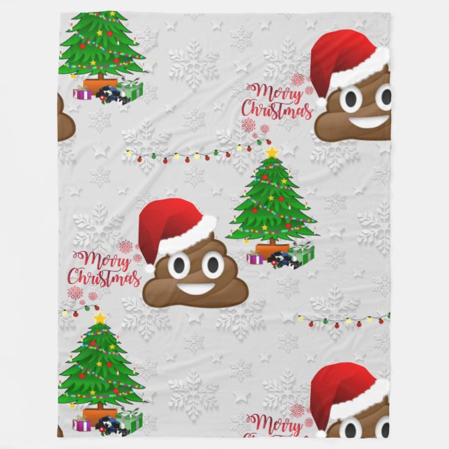 fröhliche Weihnachtsfeier Emoji Decke (Vorderseite)