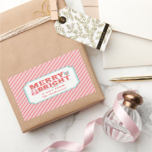 Fröhliche Weihnachtsfeier   Merry & Bright Rechteckiger Aufkleber