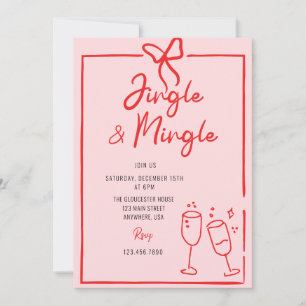 Fröhliche Weihnachtsfeier mit Jingle und Mingle Einladung